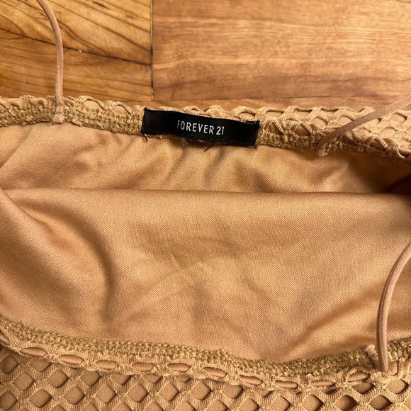 Small Bandage Beige BodyCon Dress - Picture 3 of 6